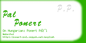 pal ponert business card